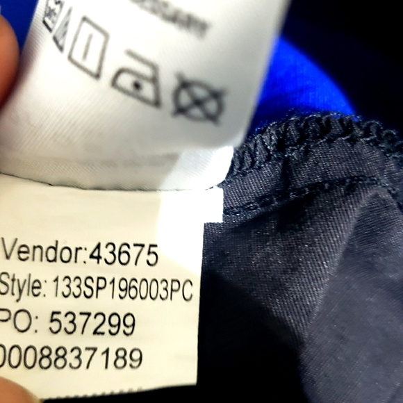 PacSun Ankle Zipper Black Blue and WhiteTrack Pants - Picture 11 of 11